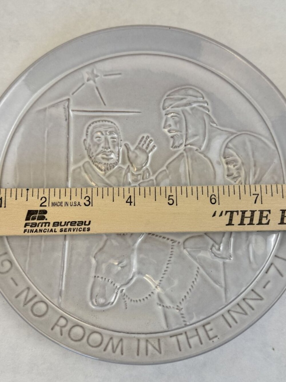 Vintage Frankoma 1971 "No Room In The Inn" Christmas Collector Plate John Frank - Picture 5 of 5